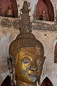 Vientiane, Laos - Wat Si Saket, The gallery around the sim houses thousands of Buddha statues in various mudras, dating  from the 16th century. 